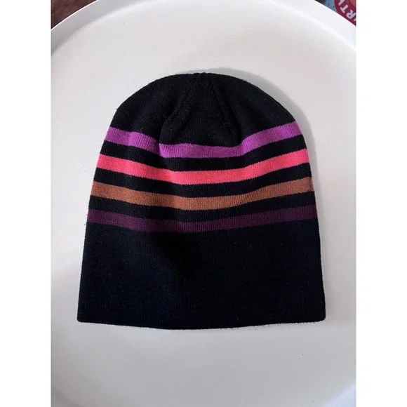 Fly Low Flylow Unisex Beanie Adults Retro Stripe 9 Across One Size Black - Picture 2 of 5